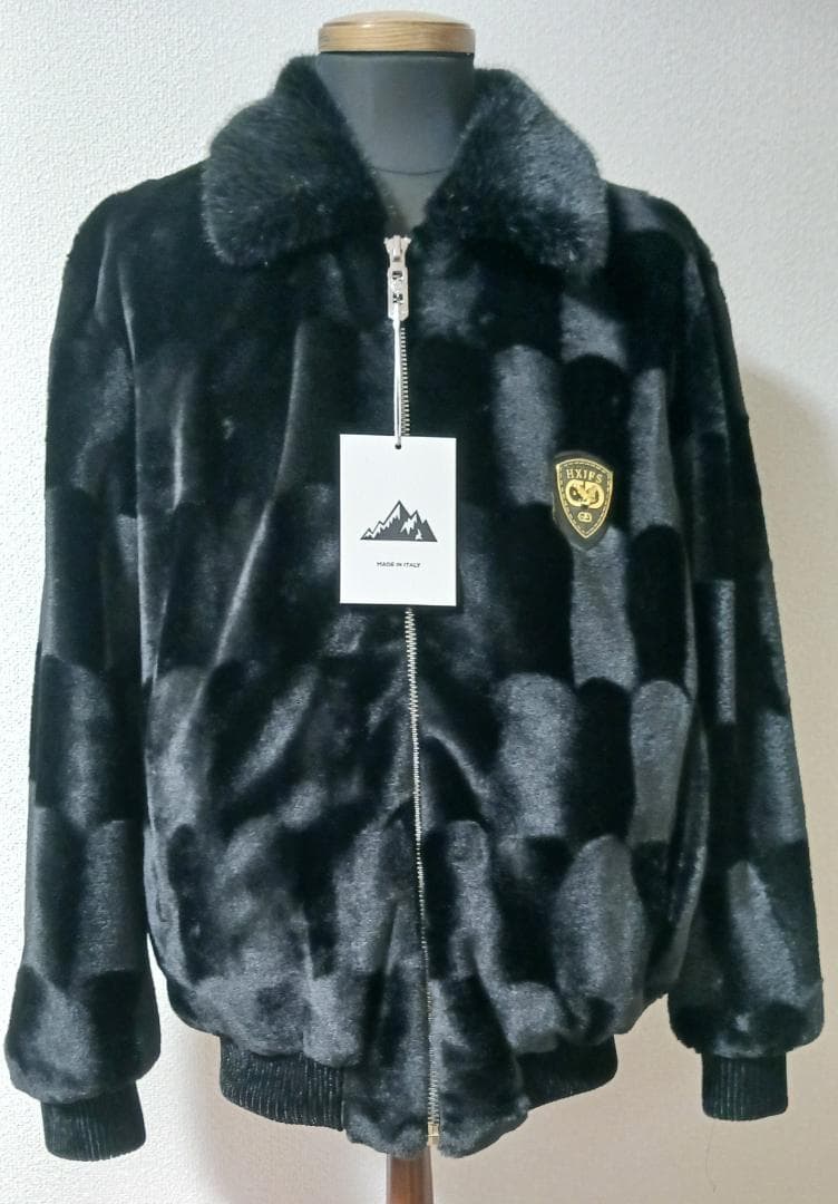 イタリア製 ミンク ＆ カシミヤ混 ファーコート 毛皮 厚手 防寒 日本サイズL