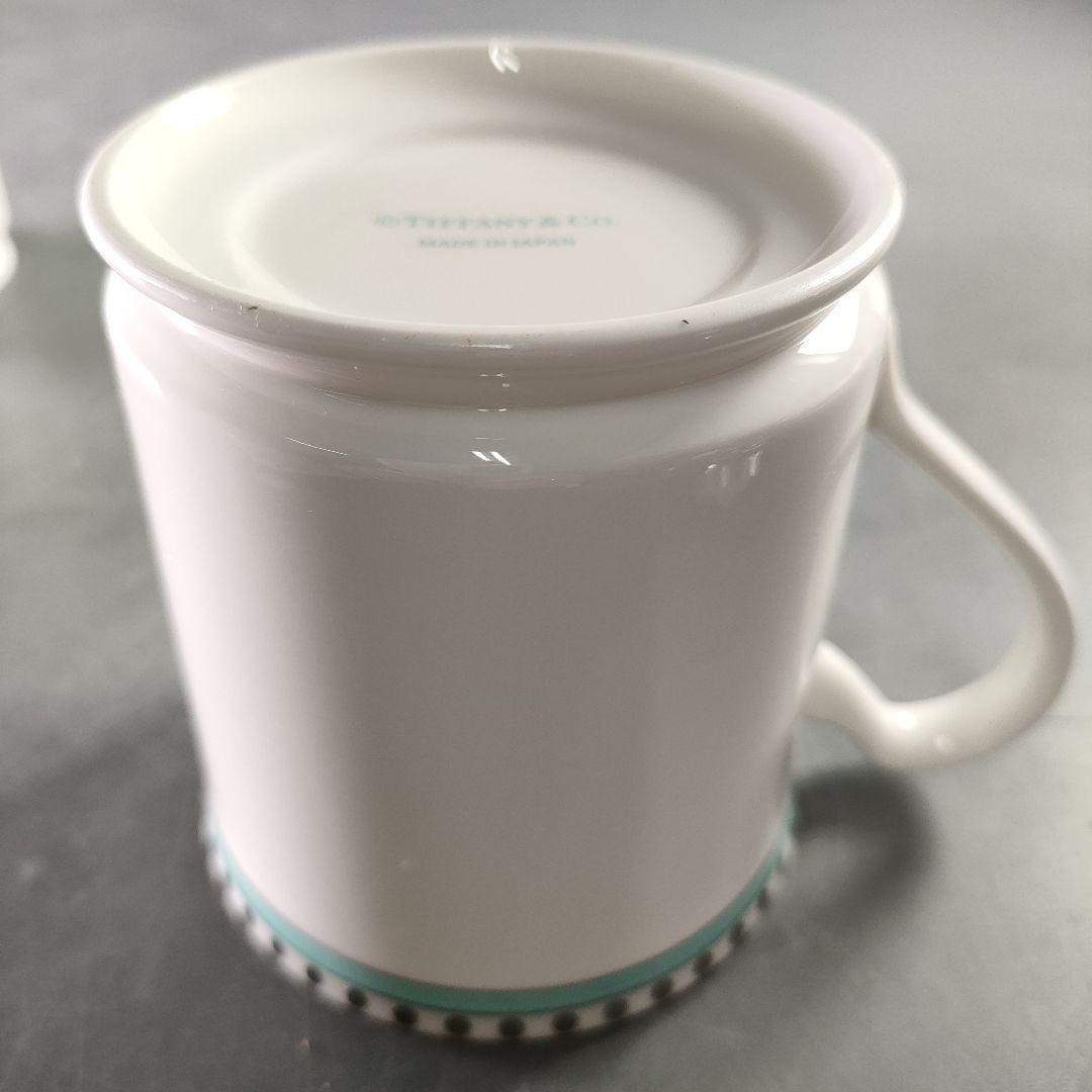 A900-3/TIFFANY＆Co./プラチナ ブルーバンド ペアマグカップ/