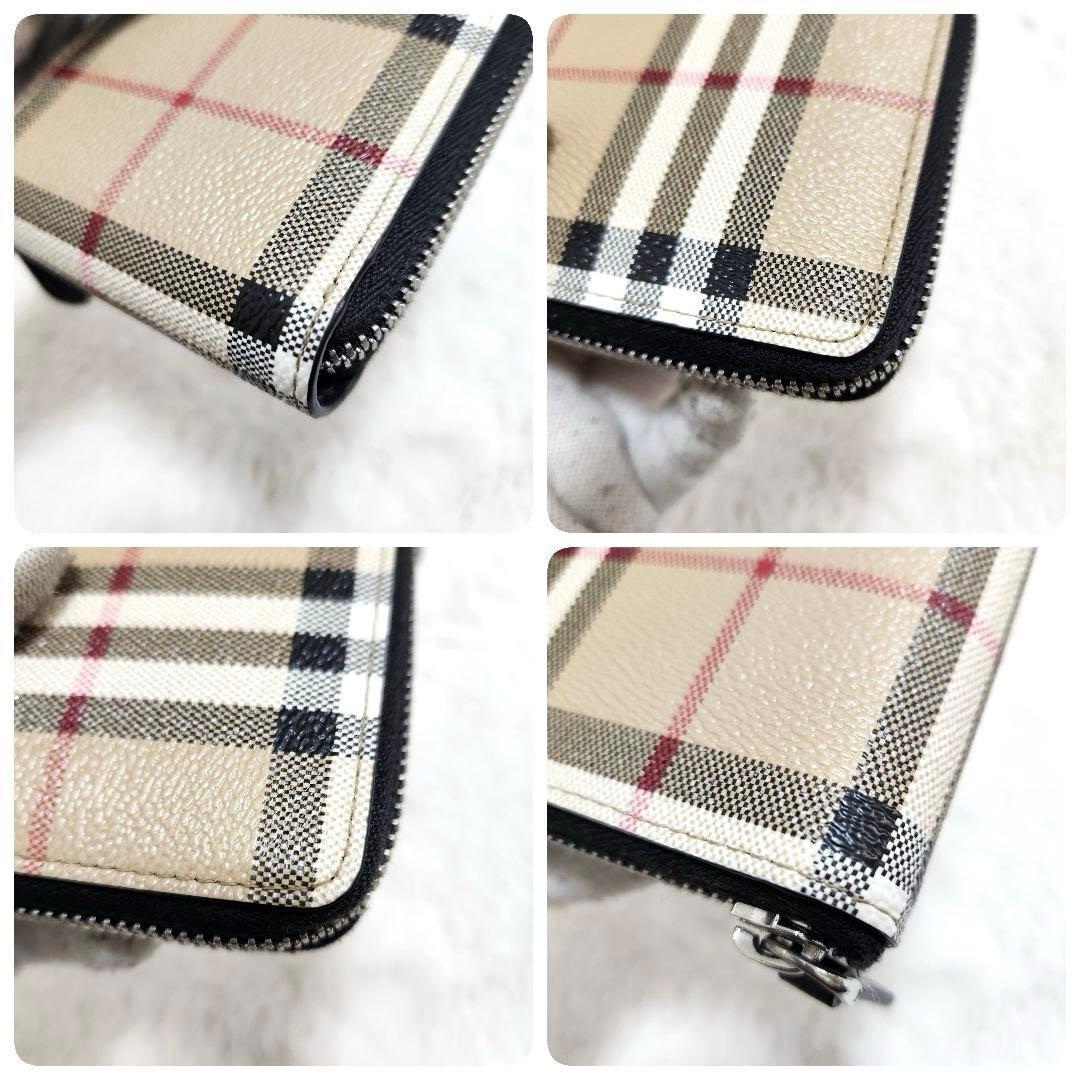 ✨極美品✨バーバリー　二つ折り　フルジップ　ノバチェック　小銭入れ　ケース