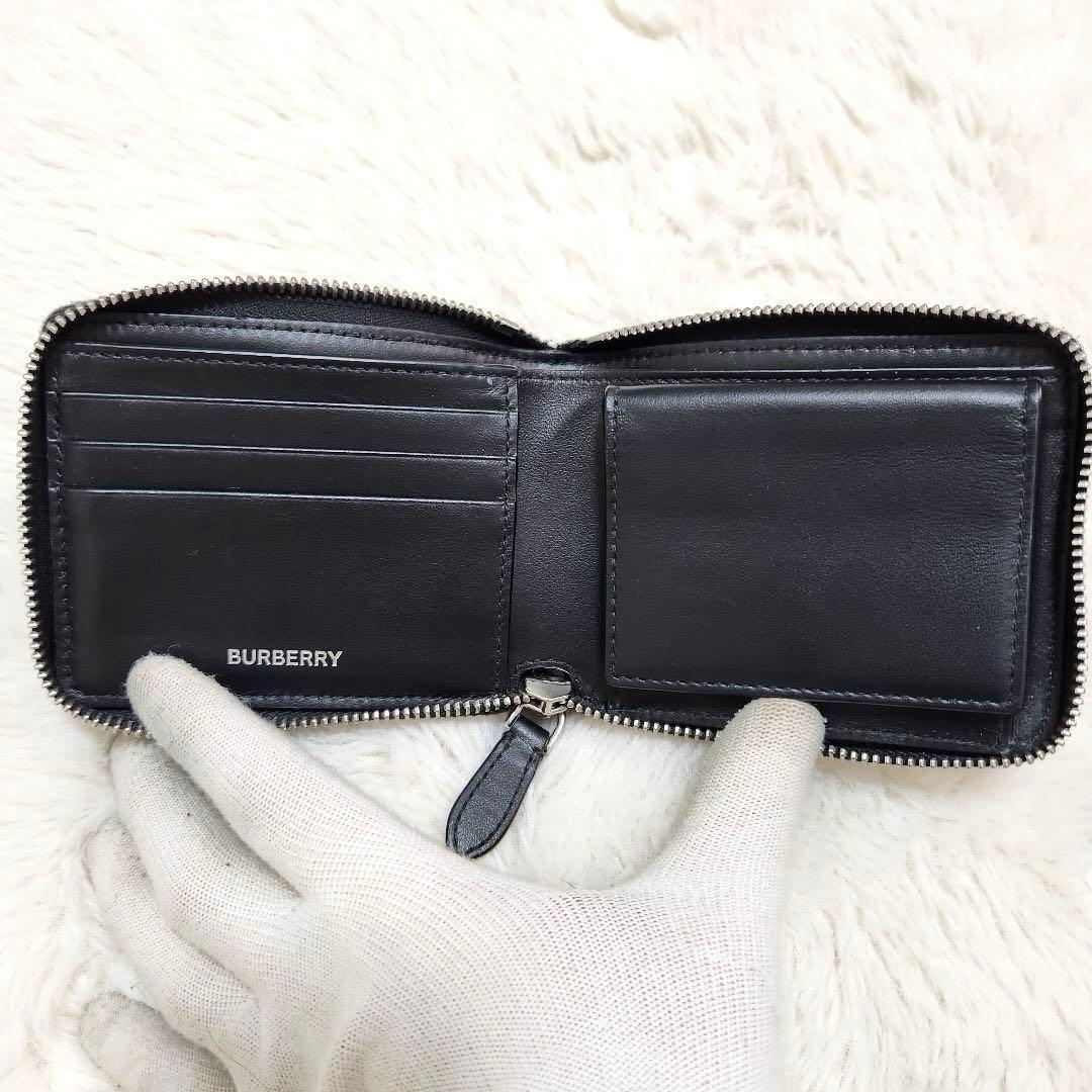 ✨極美品✨バーバリー　二つ折り　フルジップ　ノバチェック　小銭入れ　ケース