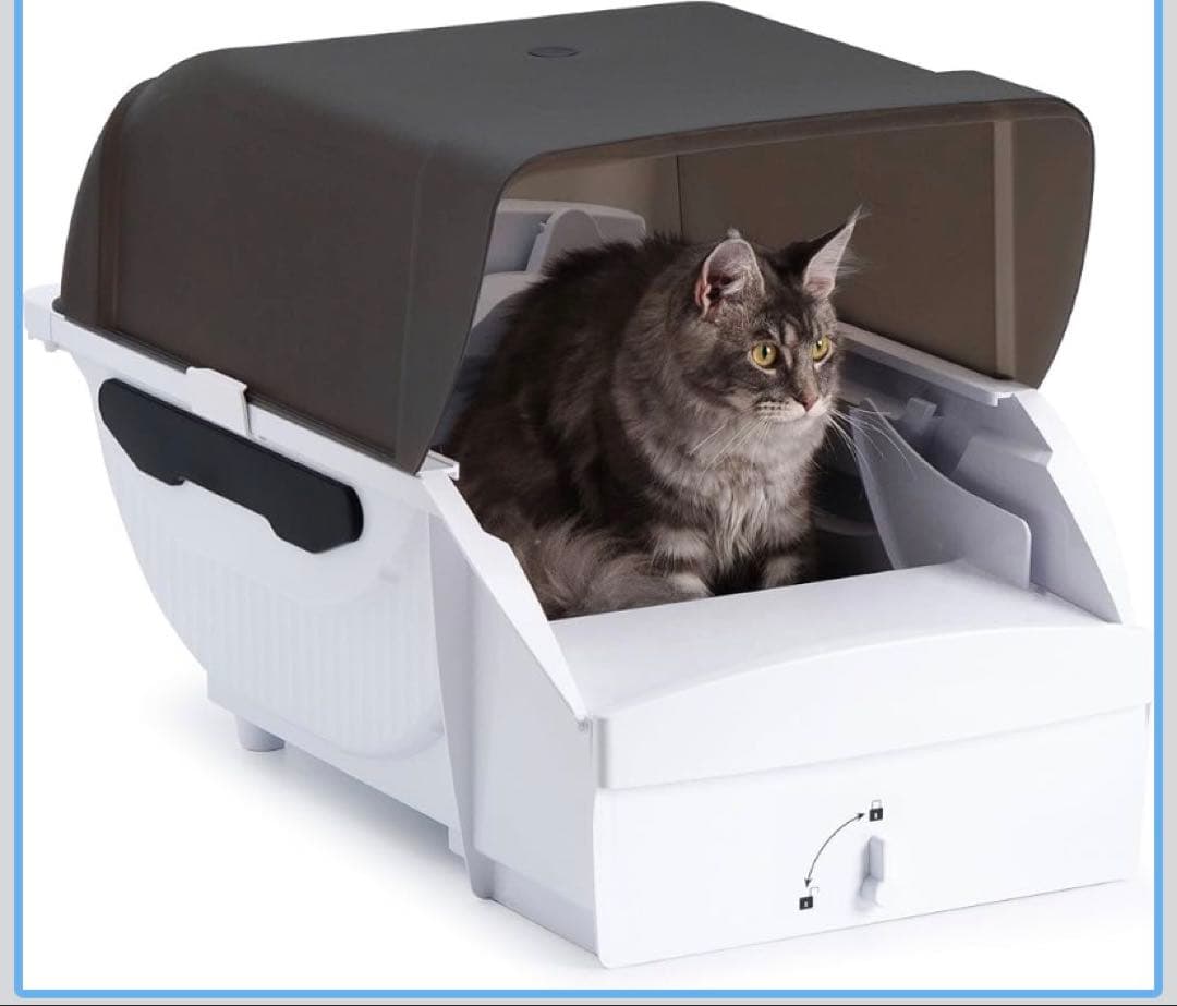 猫 トイレ 自動 大型: 全自動 ネコトイレ 静音設計 自動清掃 屋根付き
