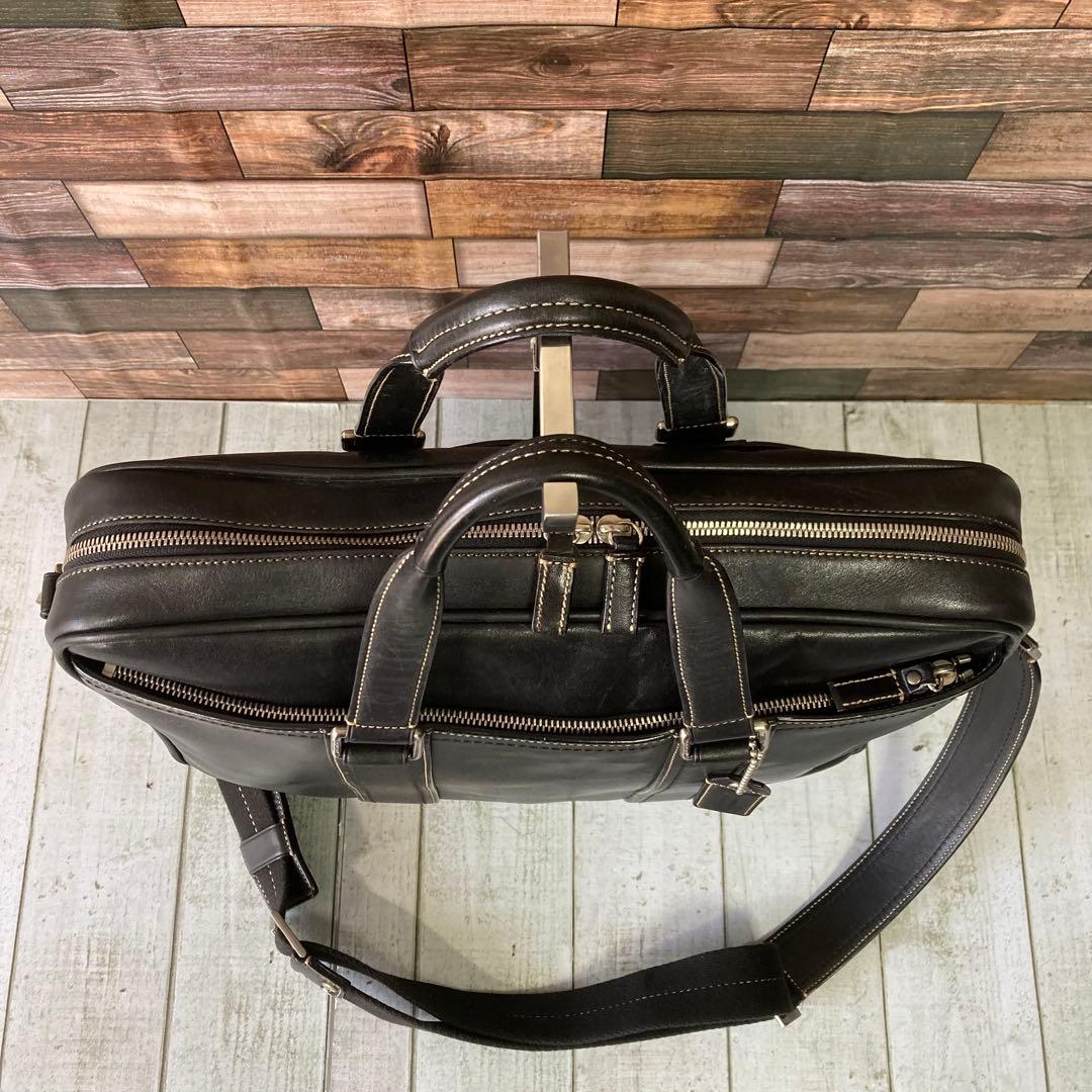 コーチ　COACH　ビジネスバック　2way オールレザー　ブラック　A4可　黒