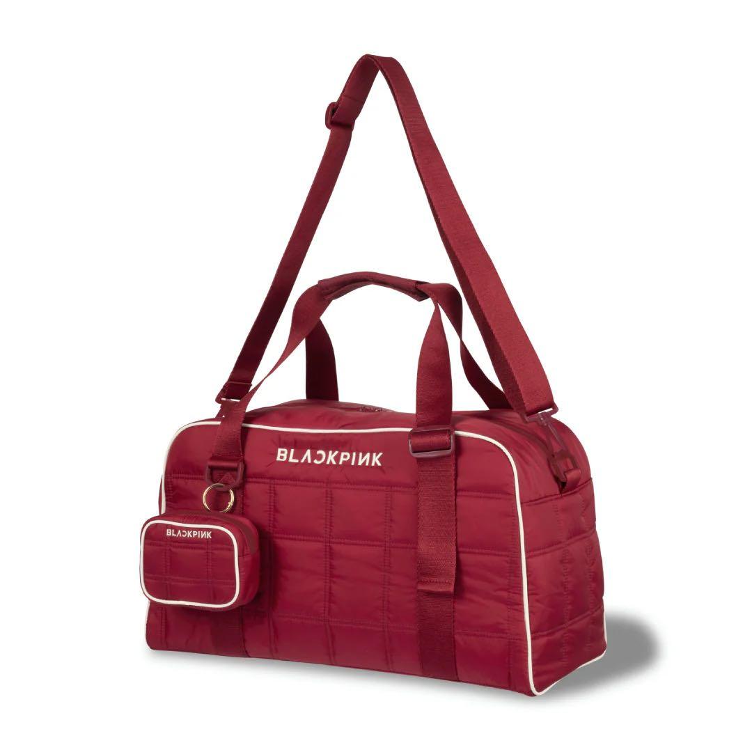 【新品】ボストンバッグ&ポーチ BLACKPINK LOGO バック　レッド
