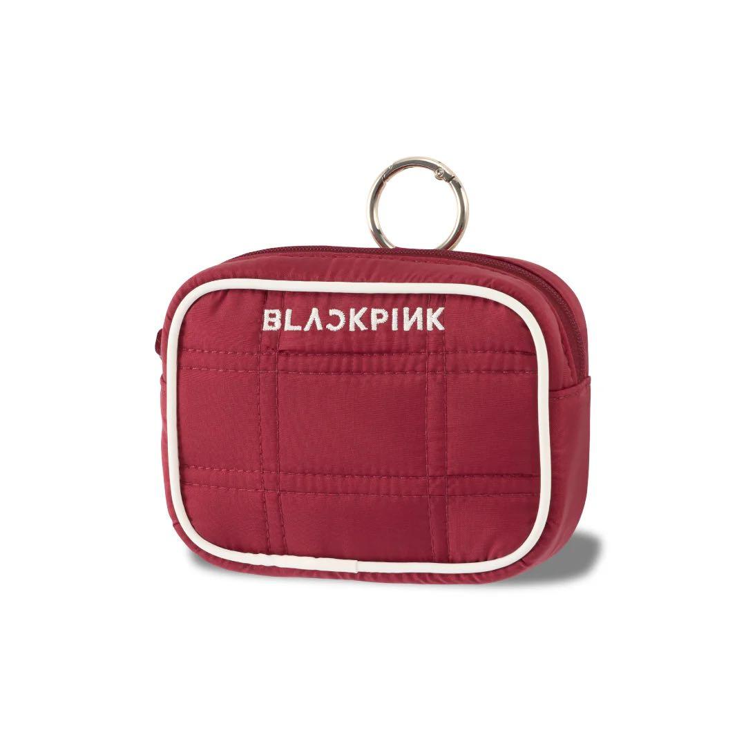 【新品】ボストンバッグ&ポーチ BLACKPINK LOGO バック　レッド