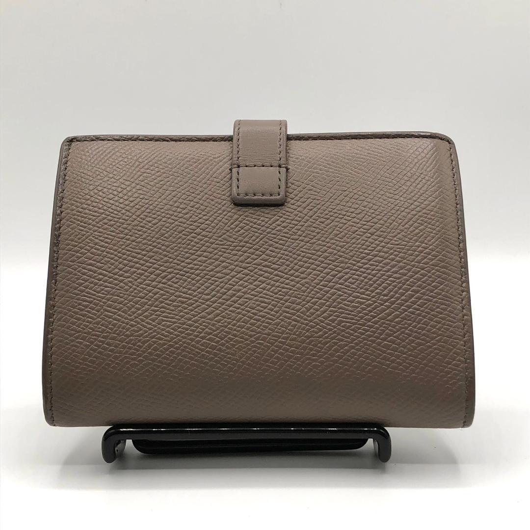 箱付き✨セリーヌ ミディアム ストラップ ウォレット 二つ折り財布 グレージュ