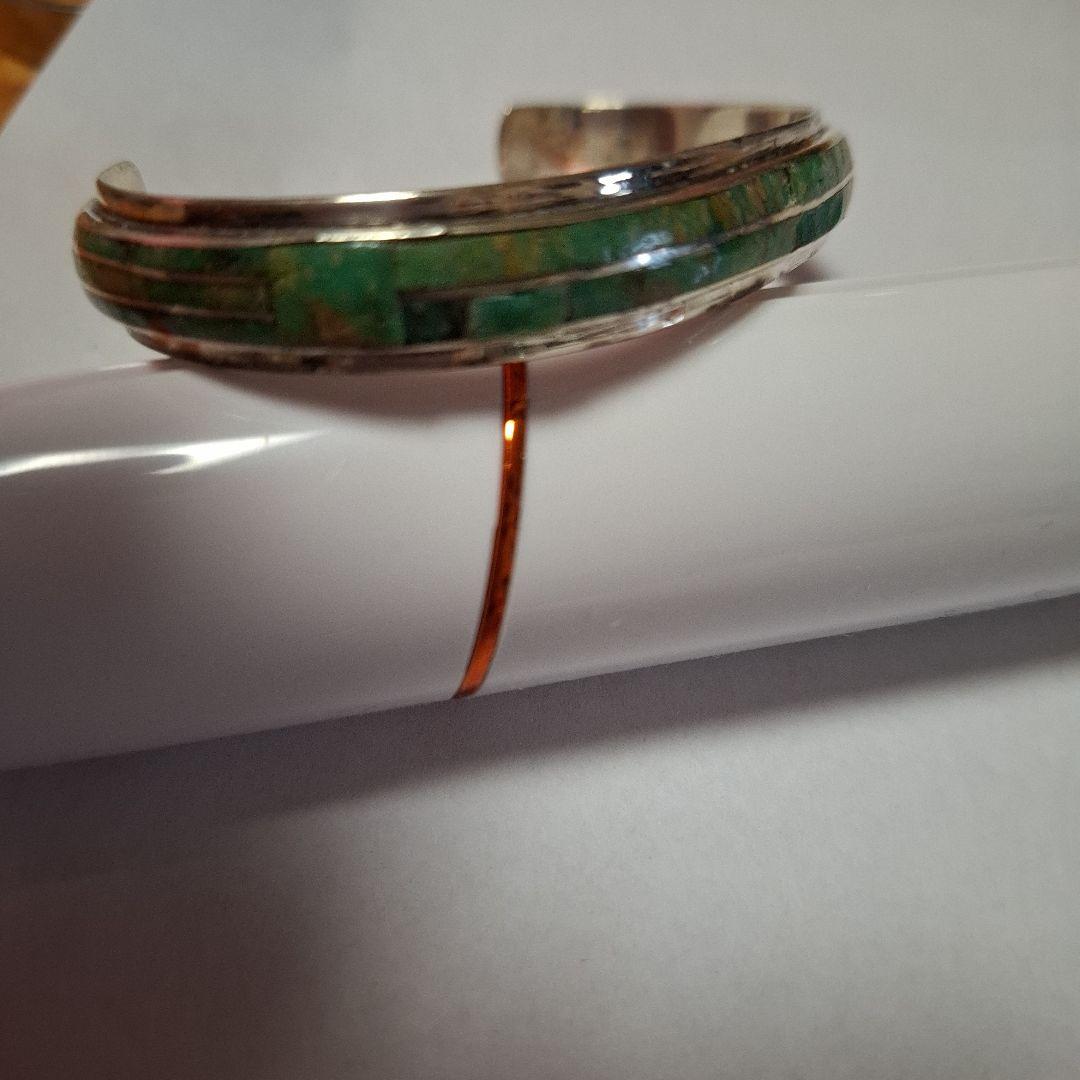 ナバホターコイズグリーン シルバーバングル