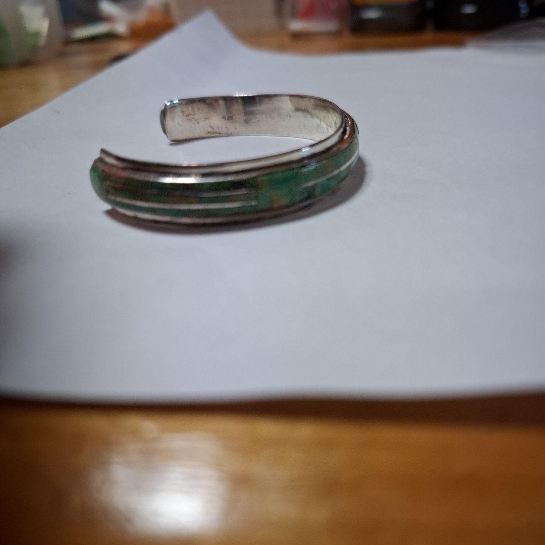 ナバホターコイズグリーン シルバーバングル