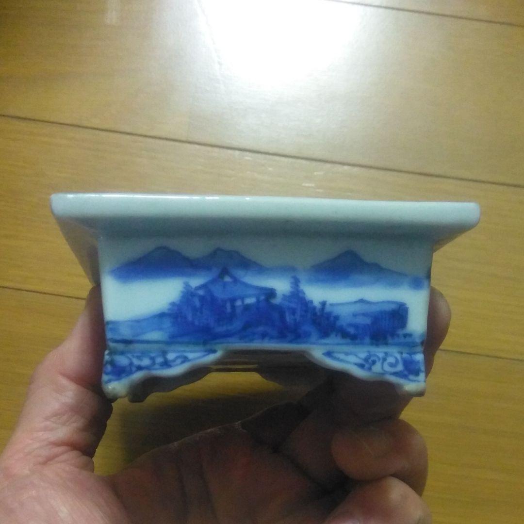 古伊万里、有田焼、染付鉢、ミニ鉢、盆栽鉢、盆栽小鉢、鉢、植木鉢、山野草鉢盆栽水盤