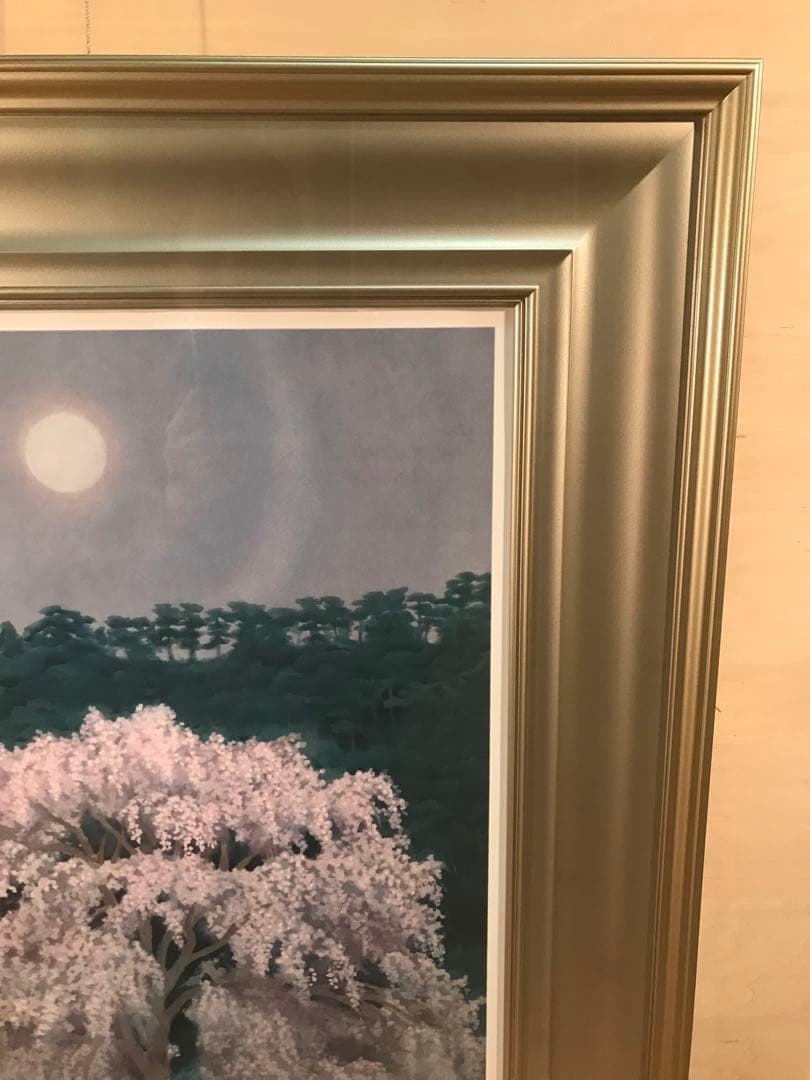 東山魁夷　「花明り」　新復刻画　落款・エディション・作品証明シール有り