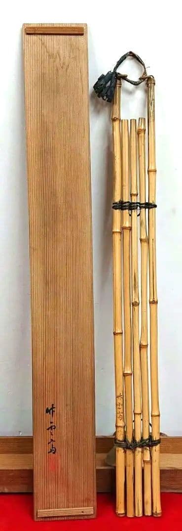 茶道具竹雲斉白竹短冊掛け