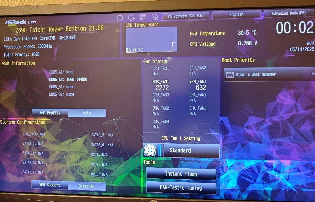 マザーボード Asrock Z690 taichi razer edition