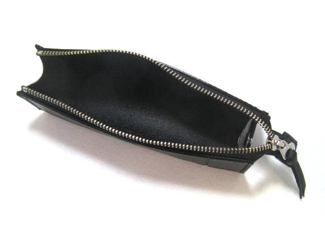 栃木レザー 本革 ペンケース 筆箱 大容量 定規入る 黒 日本製