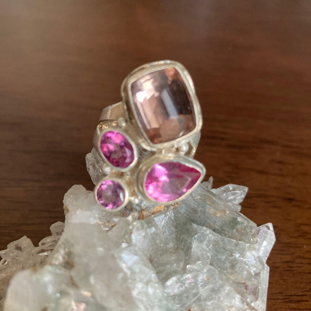 シャンカリジュエリー ピンクトパーズシルバーリング