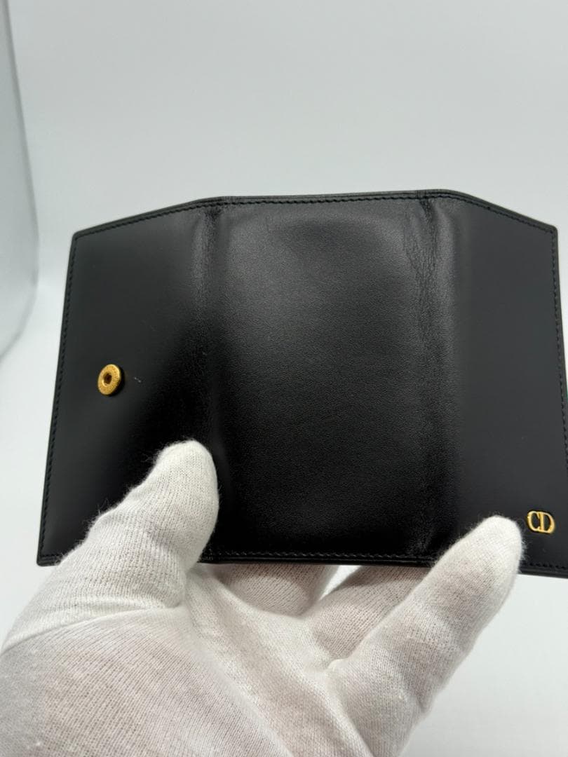 【極美品】クリスチャンディオール CDロゴ レザー 6連キーケース 黒