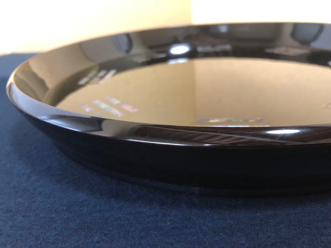 《R》茶道具 青貝入 八卦盆 塗師 一瓢斎 共箱　250820G1