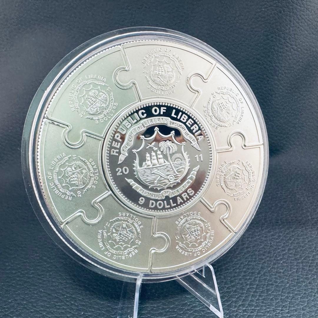 銀貨 使徒ヨハネの福音書 ジグソーパズル型 8枚セット プルーフ カメオ