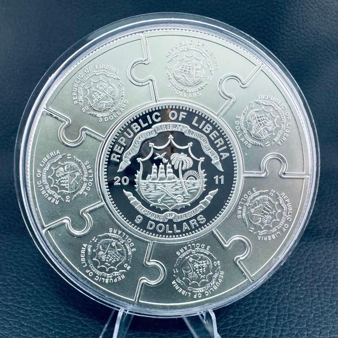 銀貨 使徒ヨハネの福音書 ジグソーパズル型 8枚セット プルーフ カメオ