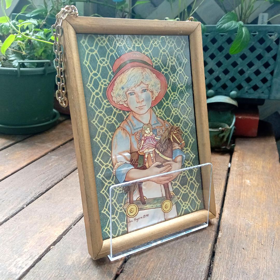 新品ジャン・ハガラ ステンドグラス 少女とお人形 ジョディ グラスマスターズ社