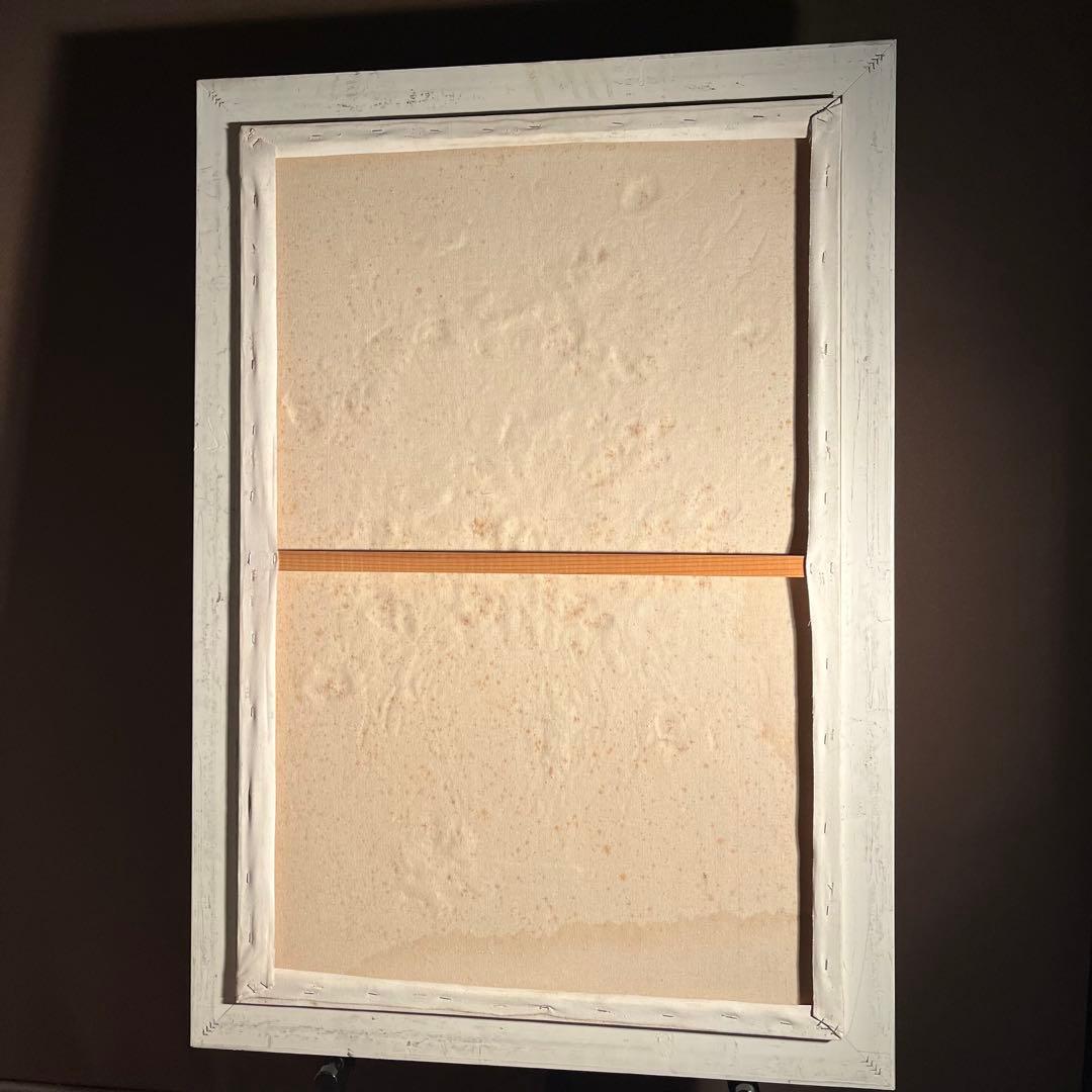 ★特大秀作★ 手書き油絵 花瓶の花 額付き インテリア 肉筆絵画 油彩画