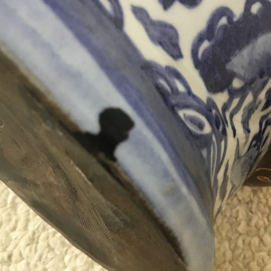 九谷焼　布袋様　染め付け　縁起置物　七福神