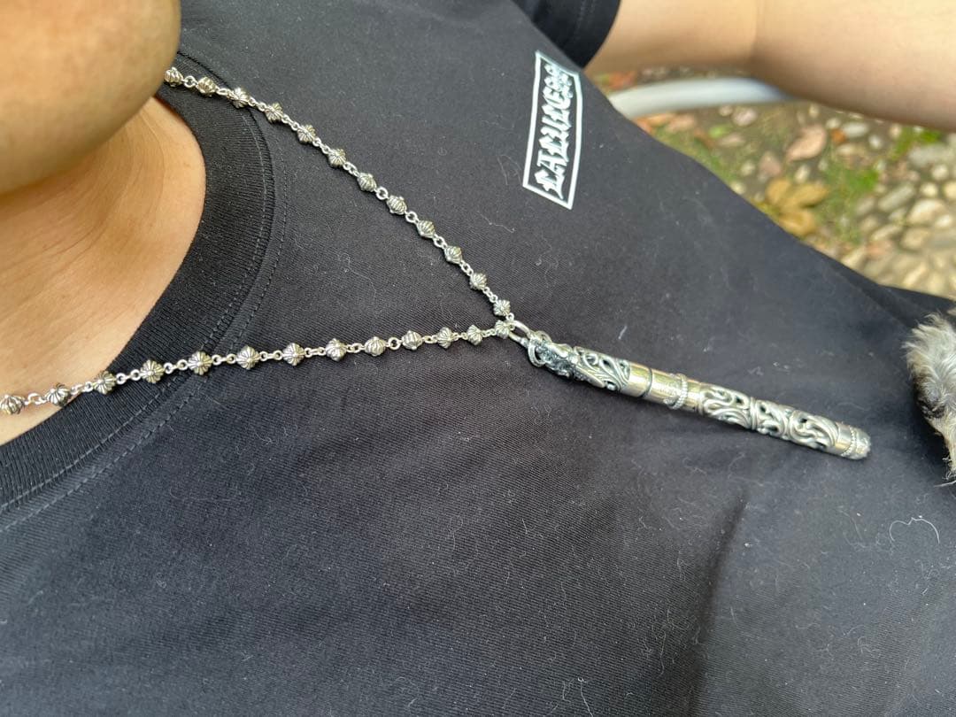 S925刻印有：重厚シルバーペンダントとしても使えるペン　SZB006