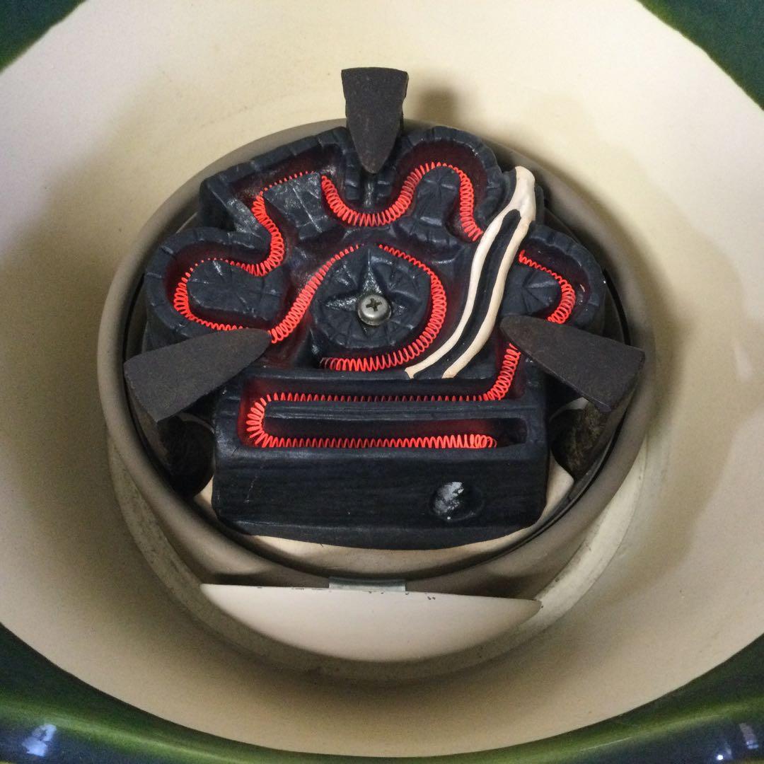 茶道具 野々田式風炉型電熱器 織部風 紙箱付 点検OK L314