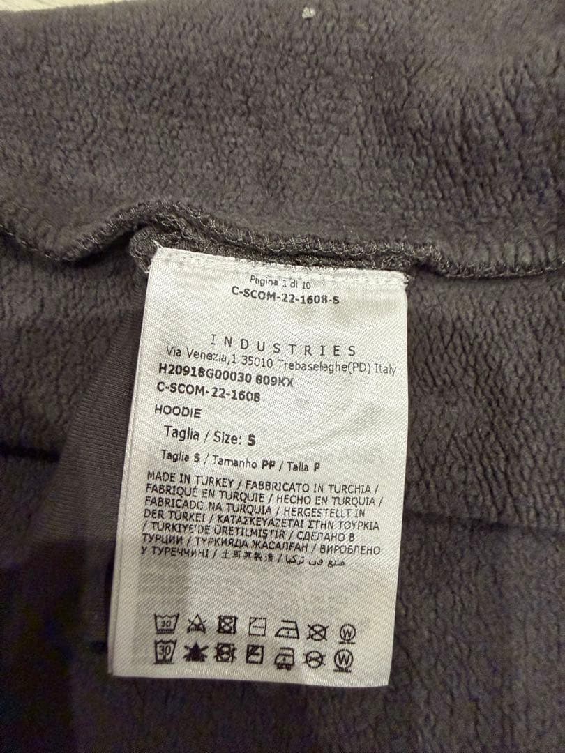 MONCLER モンクレール 総柄ロゴ パーカー S グレー