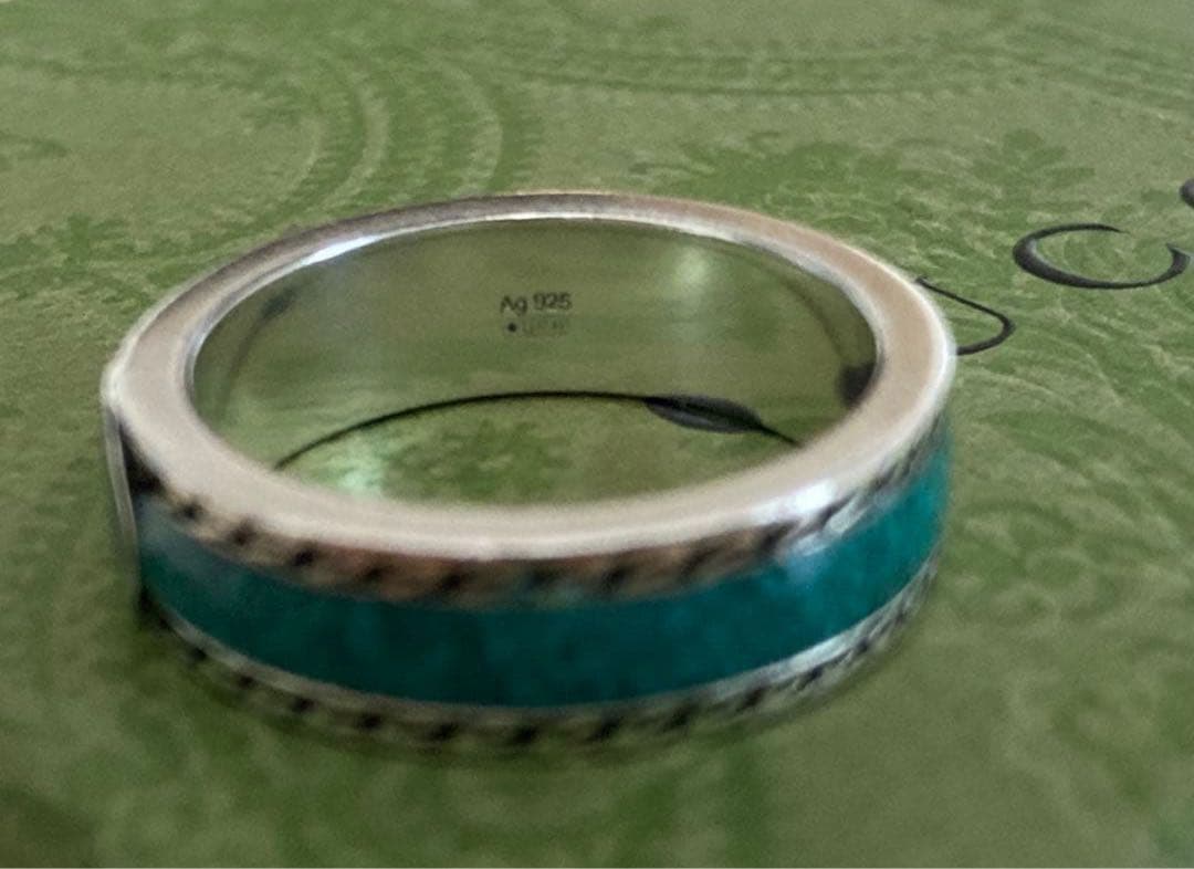 GUCCI ターコイズ　エナメルリング