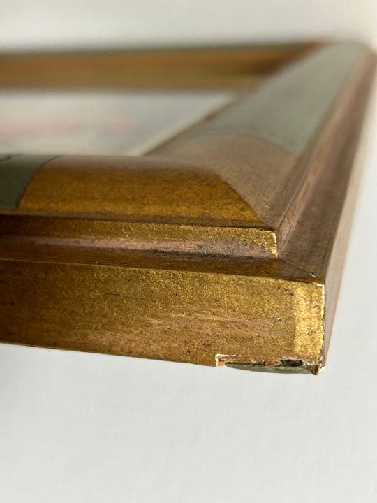 松任谷国子　猫と私　油絵　F4号