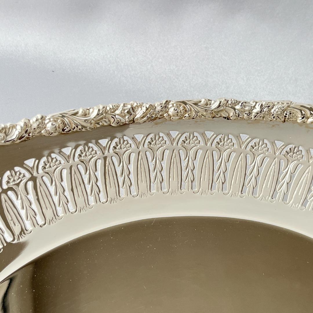 【Barker & Ellis】素晴らしいレリーフのフルーツトレー 27 cm