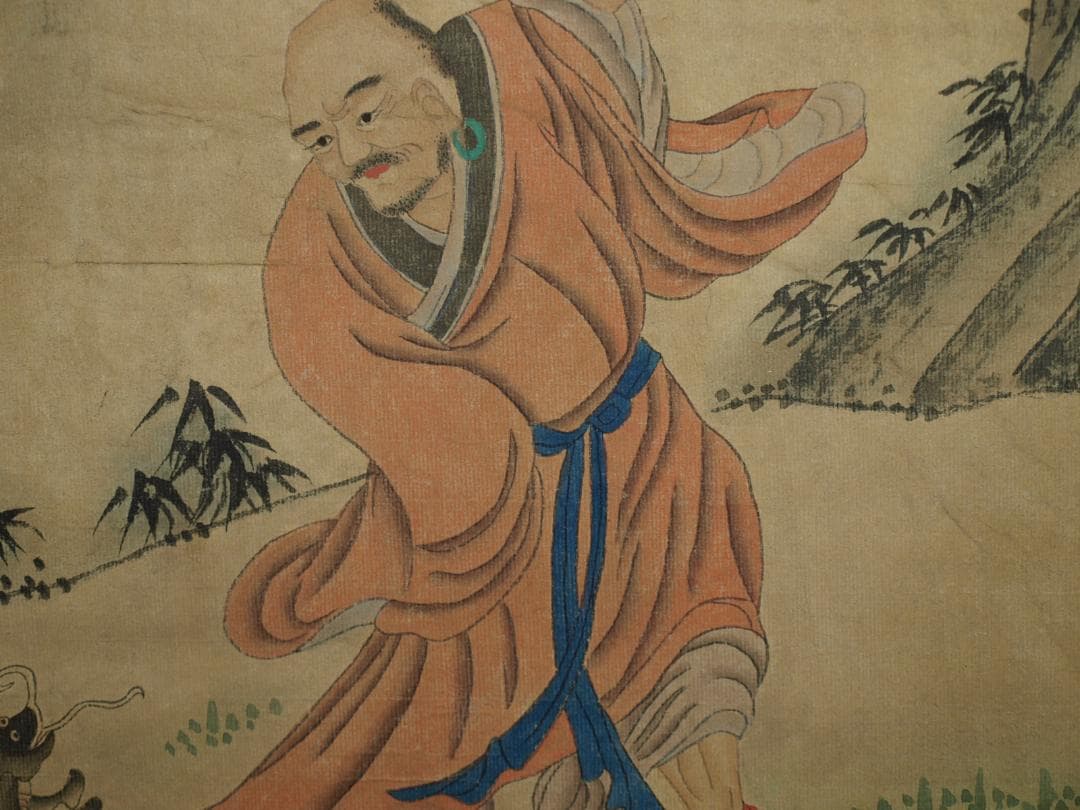 中国美术品 清時代の物図　肉筆絵　激安骨董品 BD221A13-3