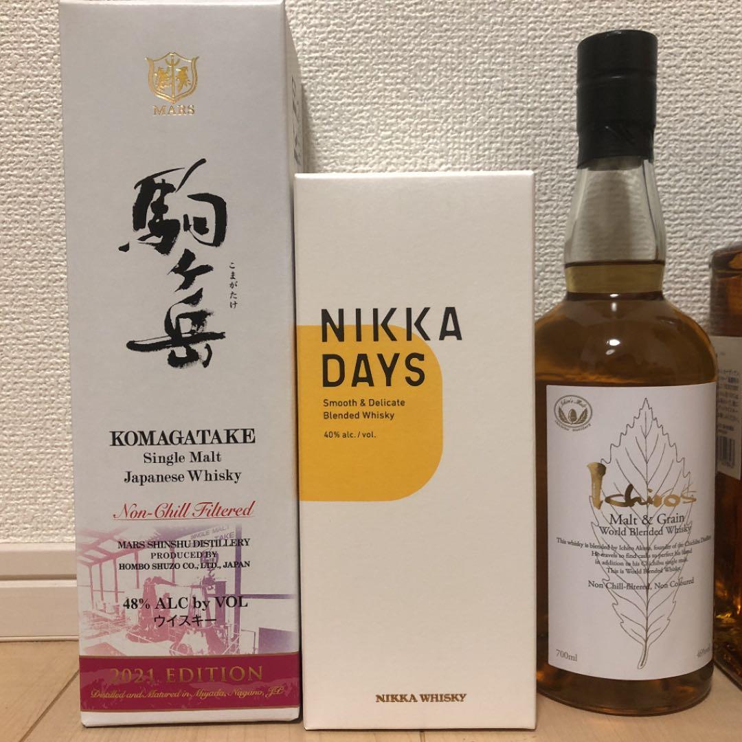 7本セットウイスキーイチローズモルト　シングルモルト駒ヶ岳2021エディション