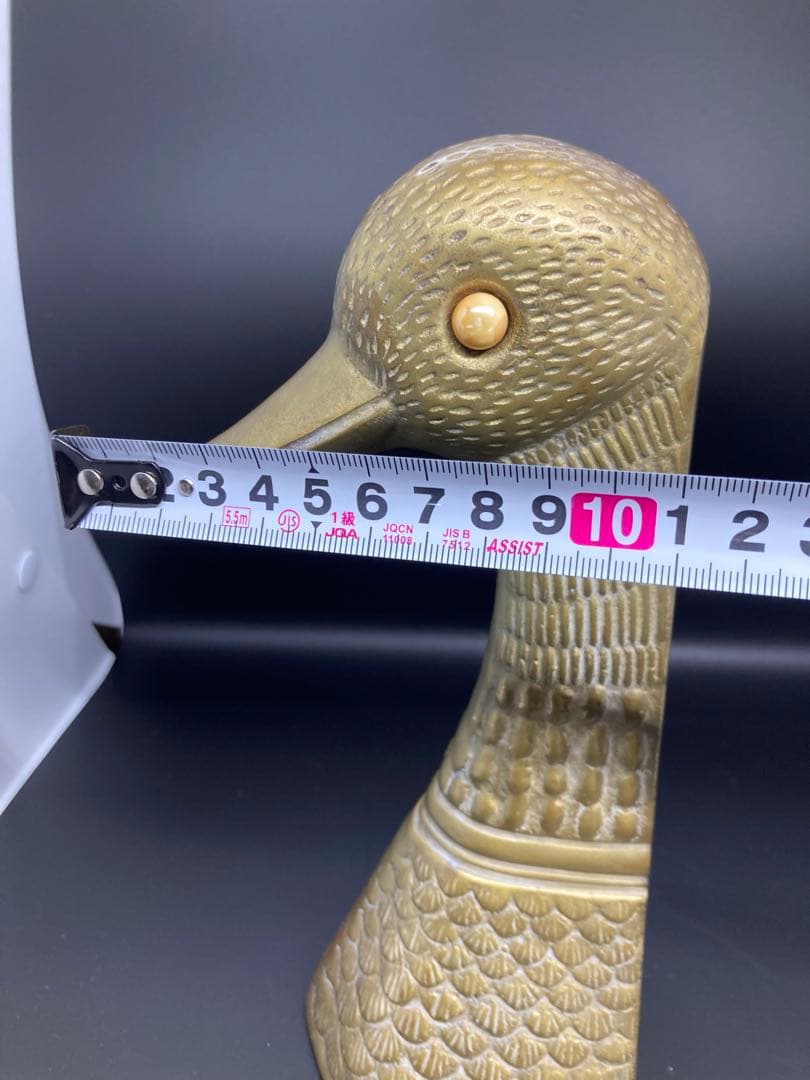 希少　ヴィンテージ　真鍮　ゴールド　ダックヘッドブックエンド