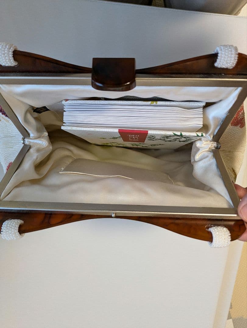 ビーズ刺繍バッグ　高楽　レトロ　和装