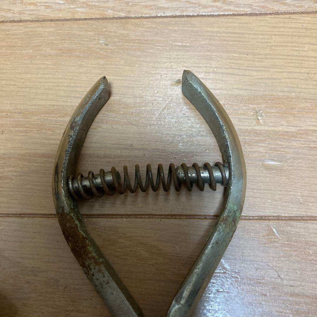 昭和　当時物　レトロ　希少　国鉄　切符　ハサミ　改札鋏　切符切り　ディスプレイ