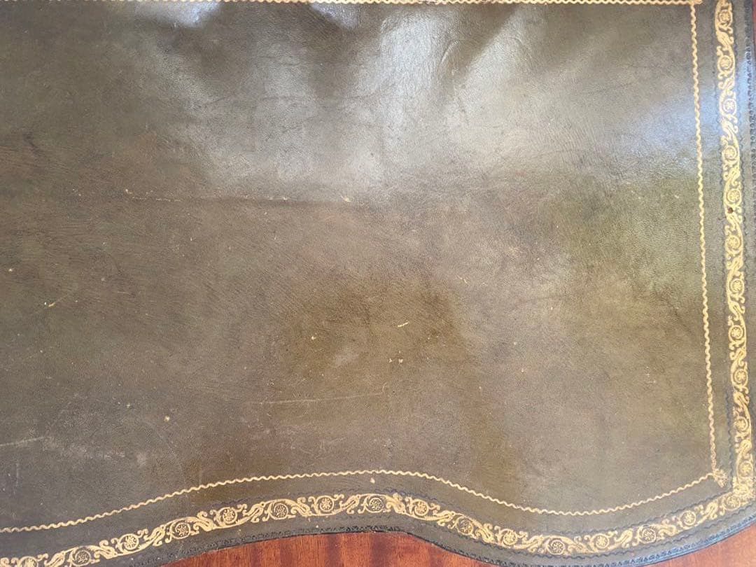 木製ブラウン文机 引き出し付き