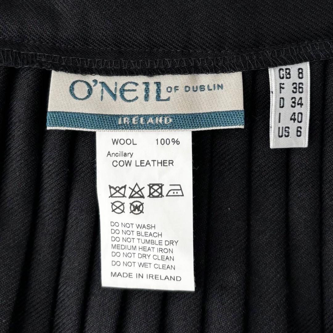 オニールオブダブリン ウールキルトスカート ブラック GB8