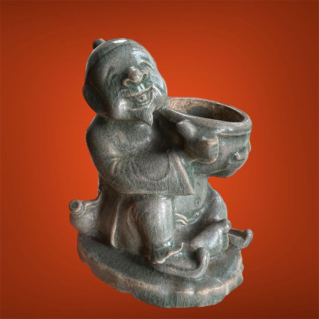 高麗青磁 香炉 珍品 置物 陶器 李朝 韓国 朝鮮 骨董品 古美術