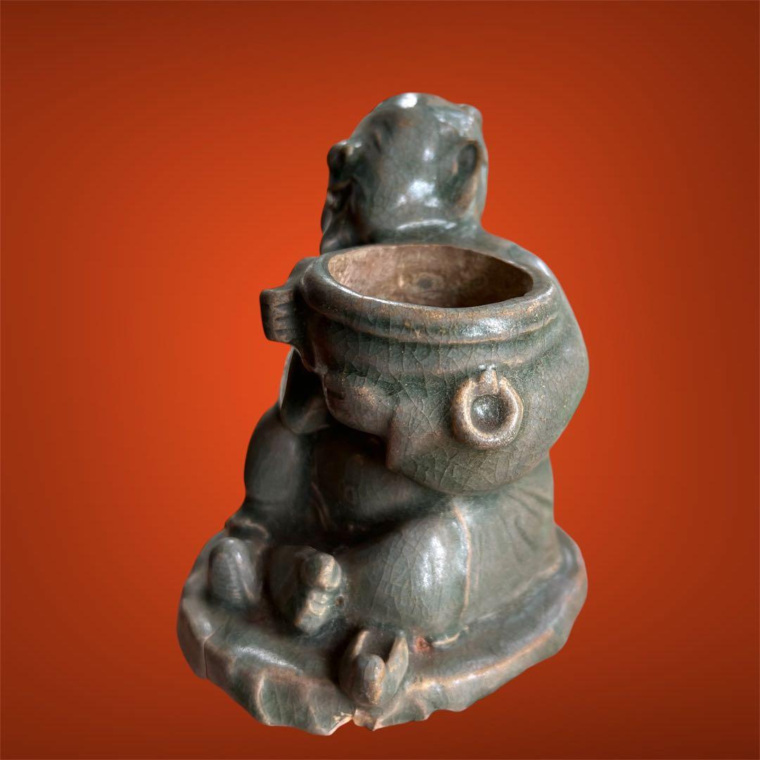 高麗青磁 香炉 珍品 置物 陶器 李朝 韓国 朝鮮 骨董品 古美術