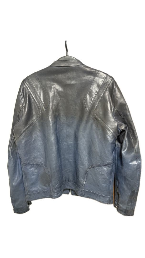 GUCCI グラデーションブルー レザージャケット　希少