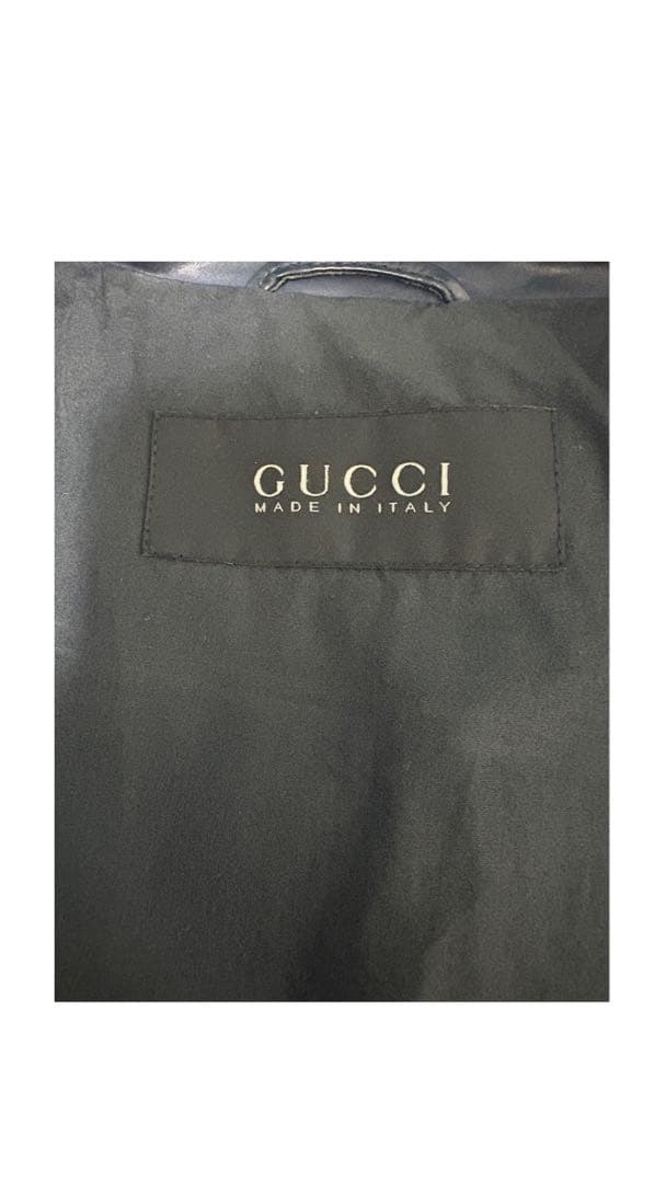 GUCCI グラデーションブルー レザージャケット　希少