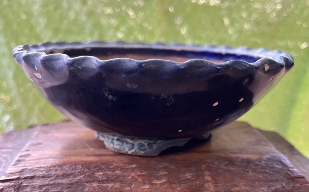 林沐雨　小品　盆栽鉢　レトロ　　(A7)