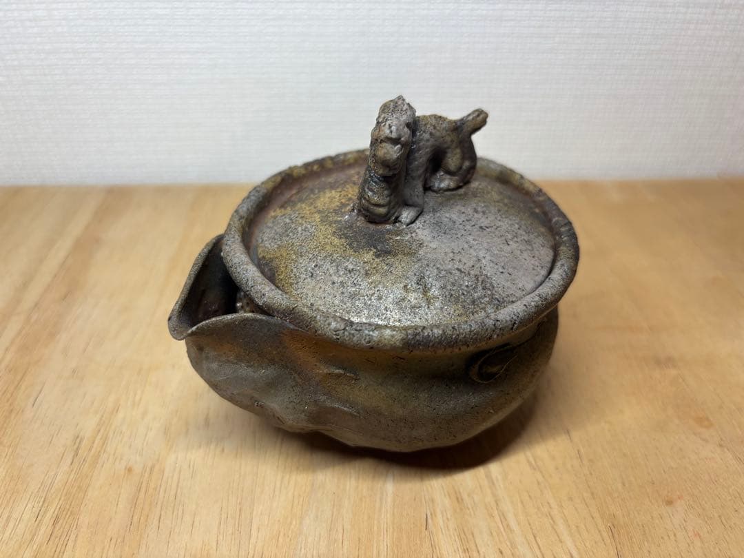 52.備前焼 宝瓶 登り窯 龍 りゅう リュウ 手びねり 急須