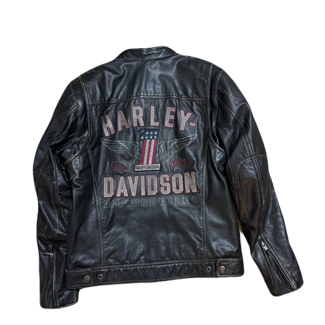 《90s》激安！　HARLEY DAVIDSON 山羊革　ライダースジャケット