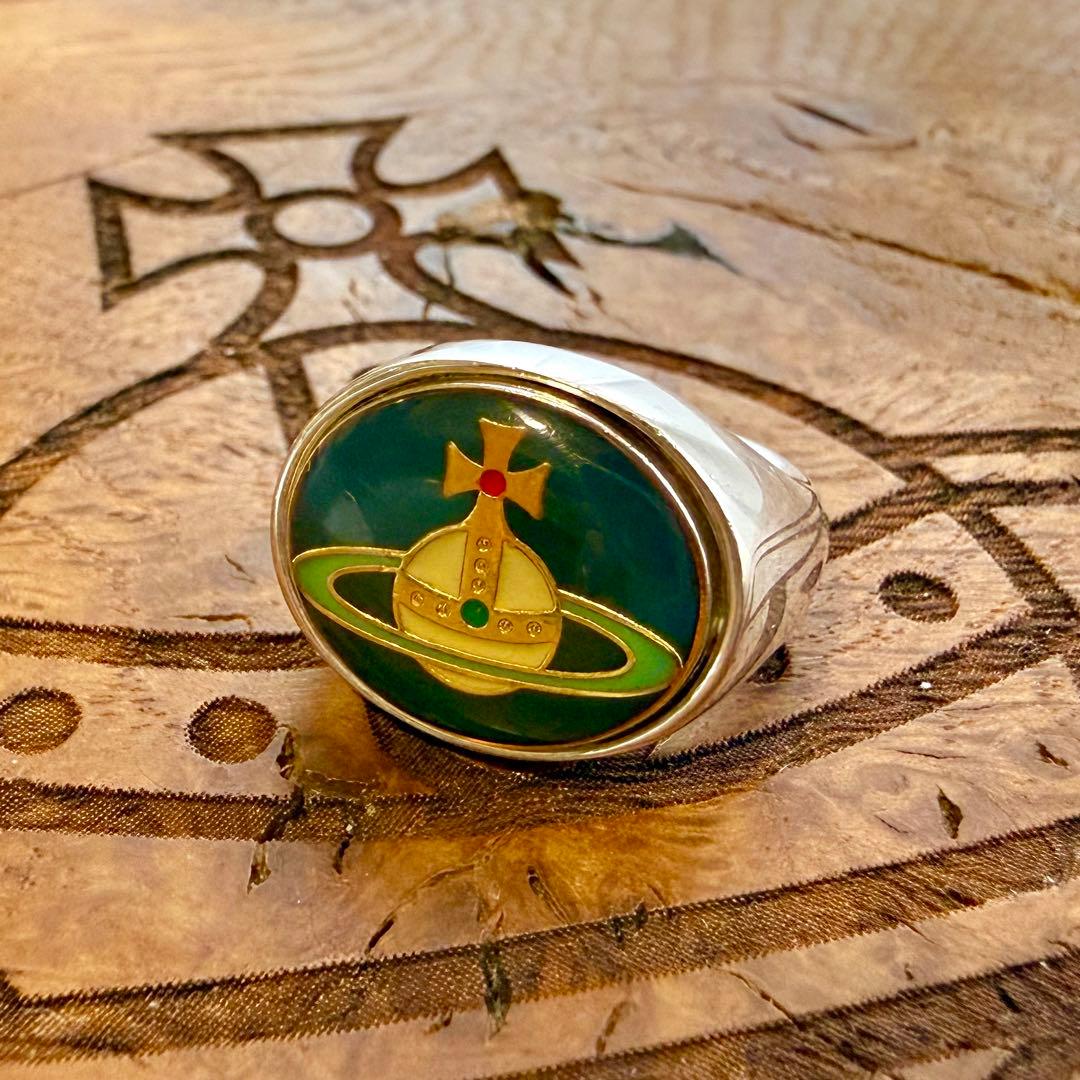 希少色/正規品 Vivienne Westwood エナメルボタンオーブリング