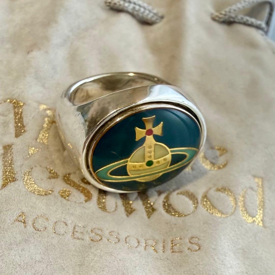 希少色/正規品 Vivienne Westwood エナメルボタンオーブリング