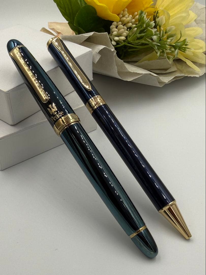 激レア 懸賞品 ThePeace Designブルーチタン 万年筆 セット18K