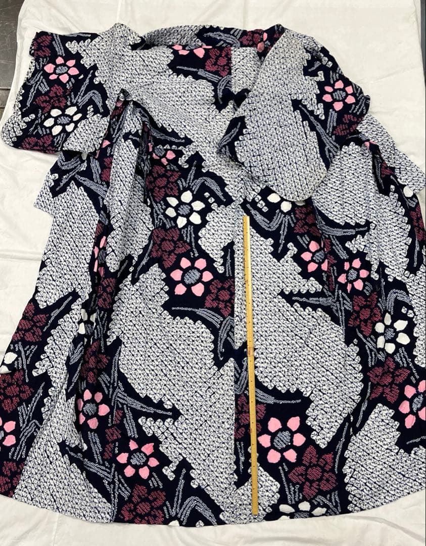 114 絞り浴衣 着物 リメイク用