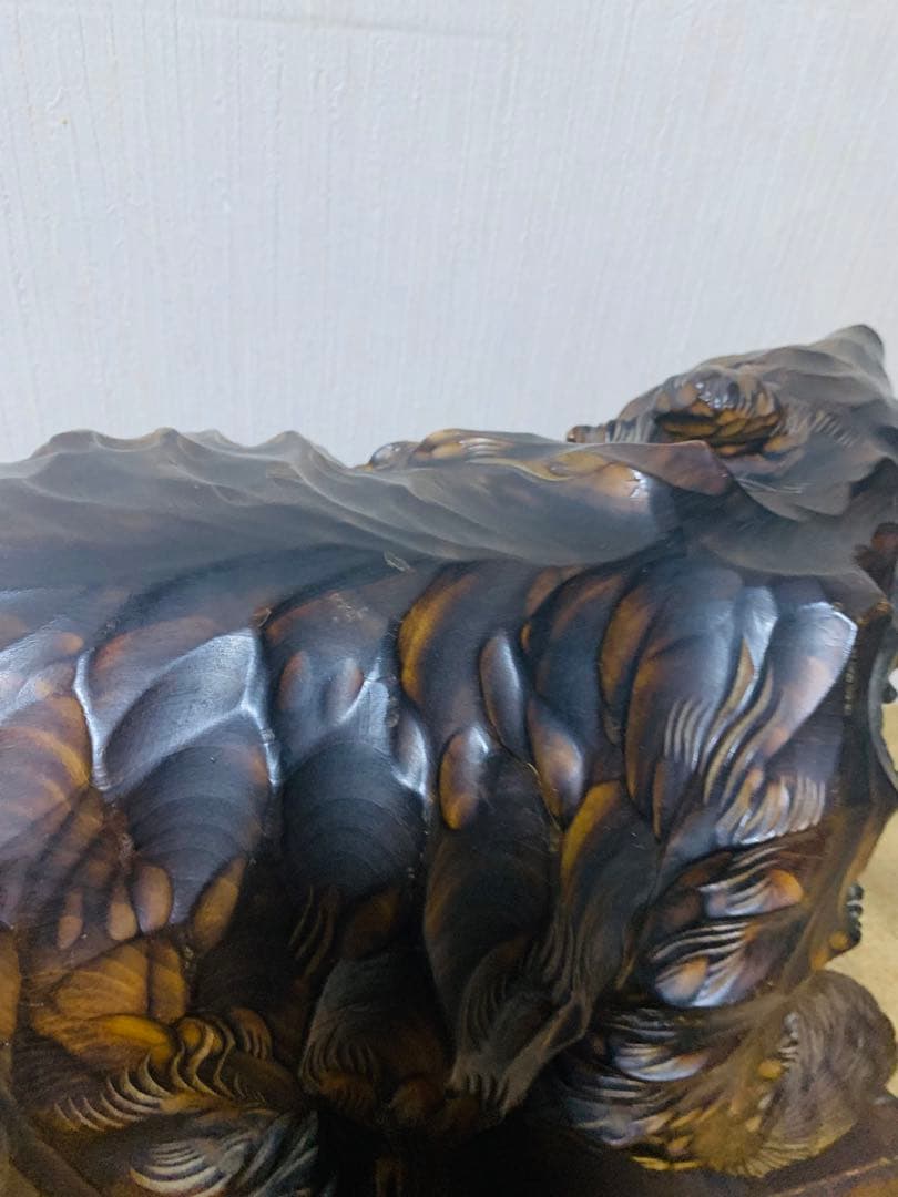 希少品　昭和レトロ　アンティーク　北海道　阿寒湖　木彫り熊　アイヌ工芸　民芸品