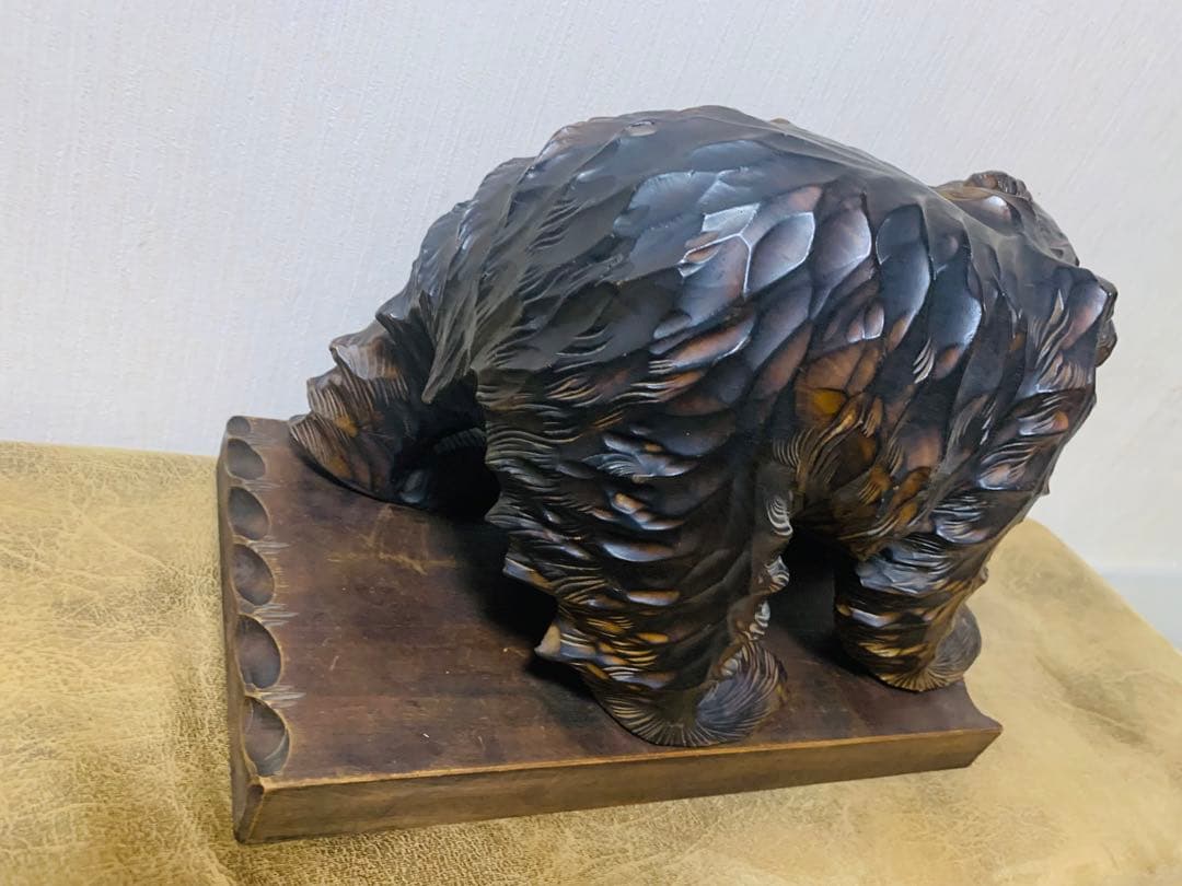 希少品　昭和レトロ　アンティーク　北海道　阿寒湖　木彫り熊　アイヌ工芸　民芸品